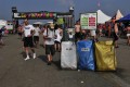Green point for sorted waste in the festivals area